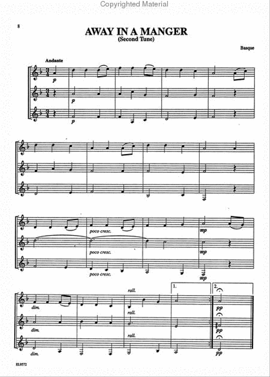 Christmas Trios For All (Horn In F) Woodwind Trio scores gallery preview page 3