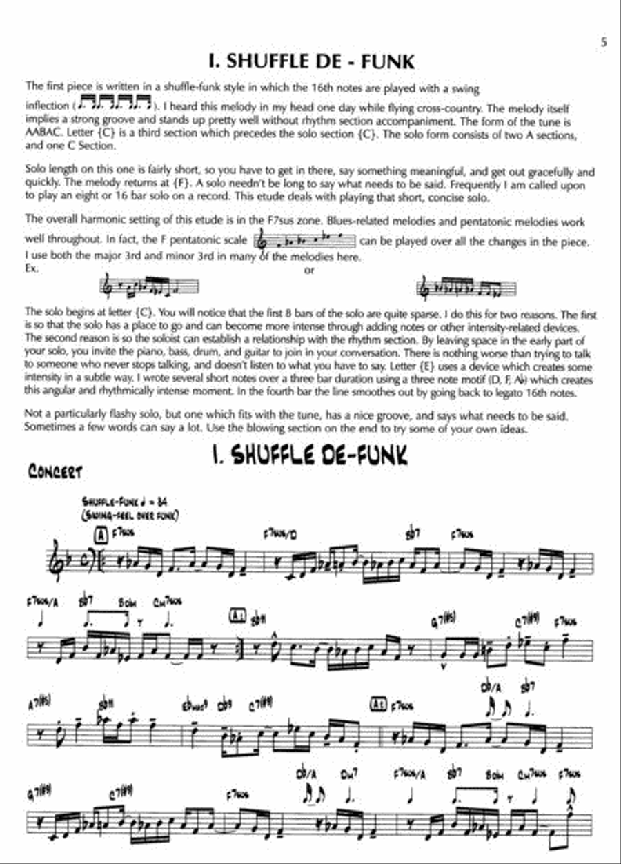 14 Blues & Funk Etudes - C Instruments Flute scores gallery preview page 4