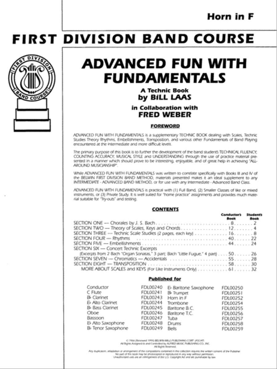 Advanced Fun with Fundamentals Horn Solo scores gallery preview page 2