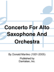Concerto For Alto Saxophone And Orchestra