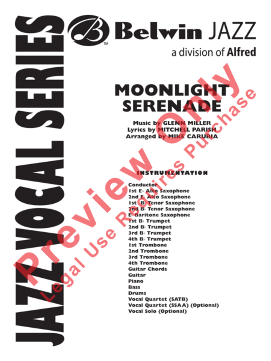 Moonlight Serenade Moonlight Serenade Jazz Ensemble scores gallery preview page 2