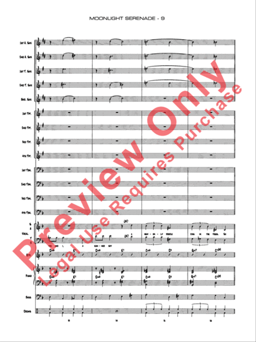 Moonlight Serenade Moonlight Serenade Jazz Ensemble scores gallery preview page 12