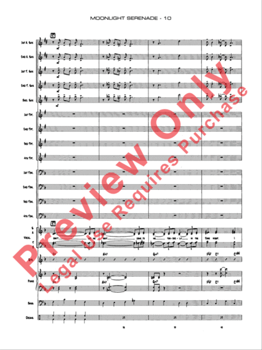 Moonlight Serenade Moonlight Serenade Jazz Ensemble scores gallery preview page 13