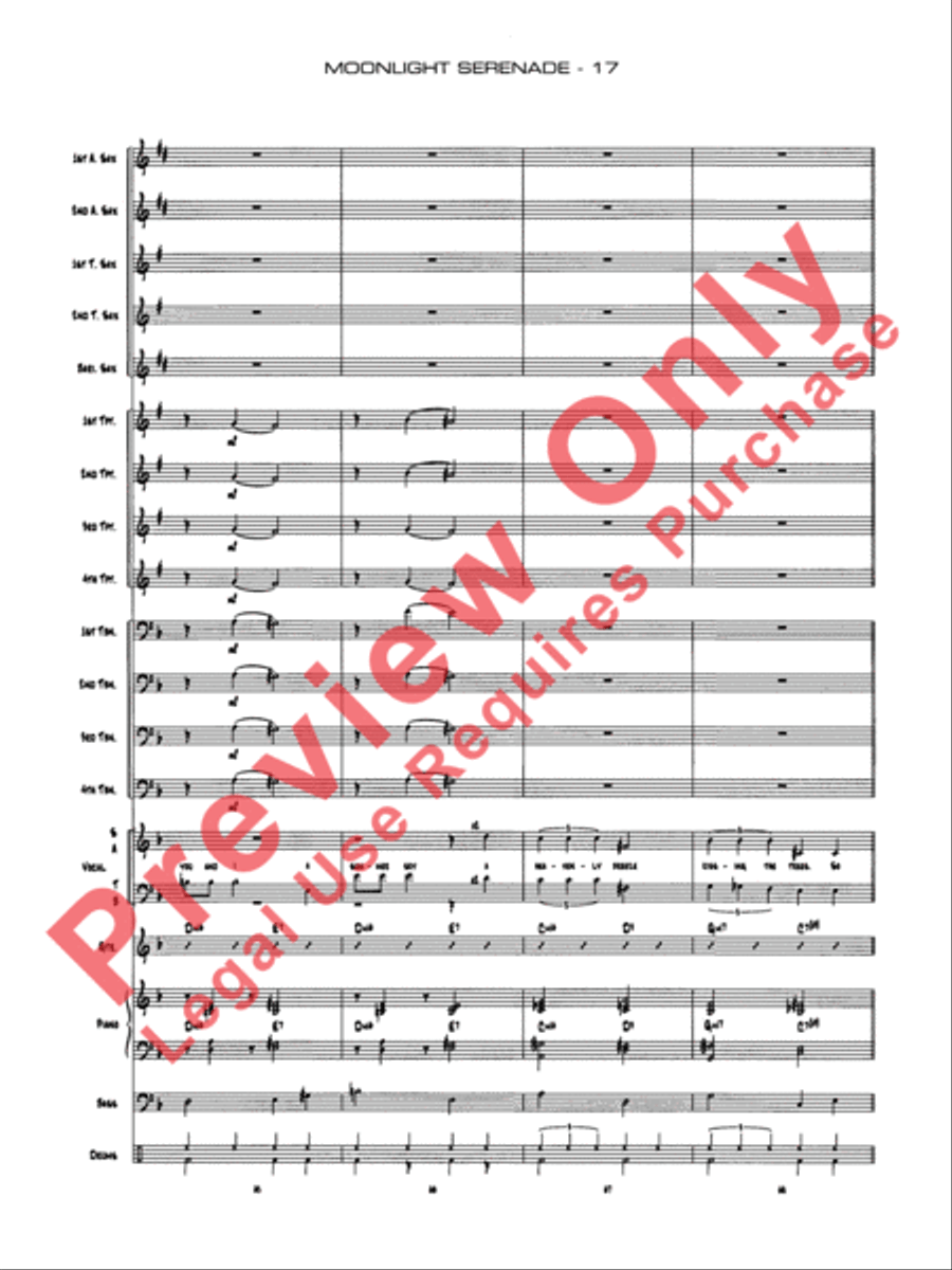 Moonlight Serenade Moonlight Serenade Jazz Ensemble scores gallery preview page 20