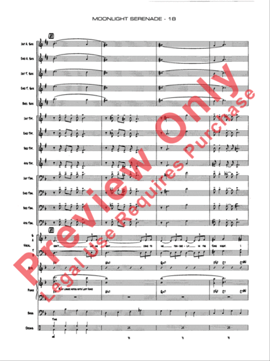 Moonlight Serenade Moonlight Serenade Jazz Ensemble scores gallery preview page 21