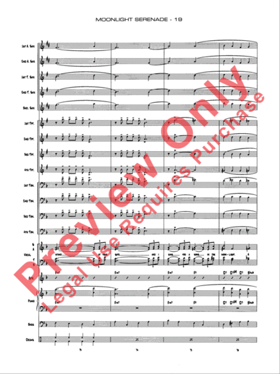 Moonlight Serenade Moonlight Serenade Jazz Ensemble scores gallery preview page 22
