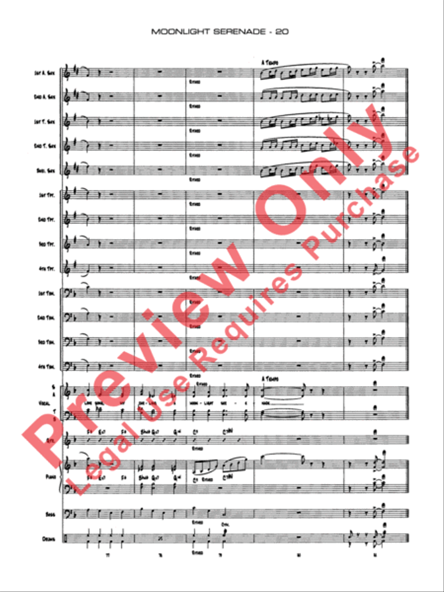 Moonlight Serenade Moonlight Serenade Jazz Ensemble scores gallery preview page 23
