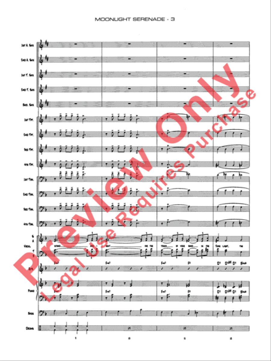 Moonlight Serenade Moonlight Serenade Jazz Ensemble scores gallery preview page 6