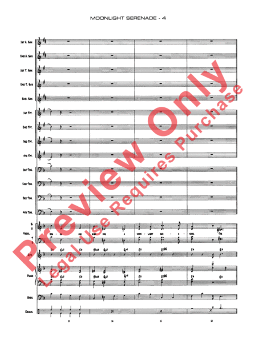 Moonlight Serenade Moonlight Serenade Jazz Ensemble scores gallery preview page 7