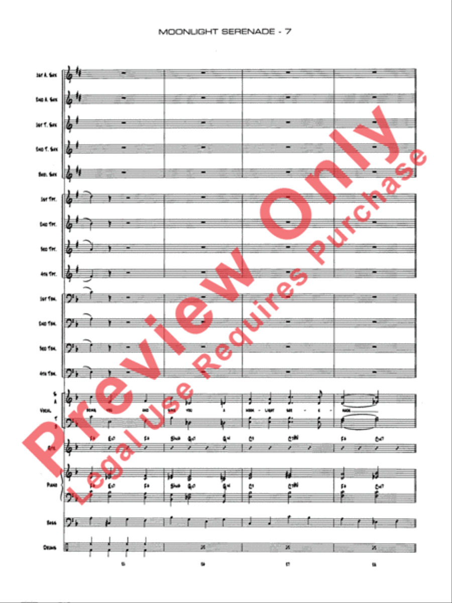 Moonlight Serenade Moonlight Serenade Jazz Ensemble scores gallery preview page 10