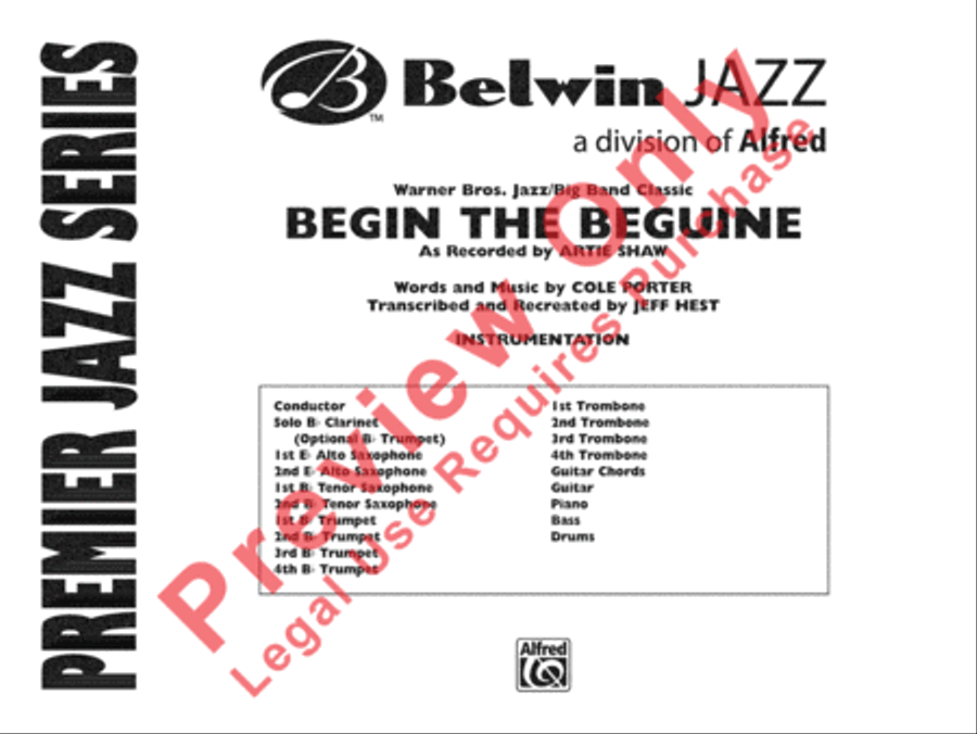 Begin the Beguine Begin the Beguine Jazz Ensemble scores gallery preview page 2