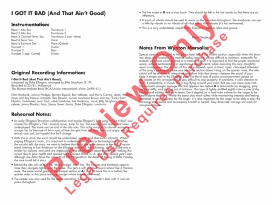I Got It Bad I Got It Bad Jazz Ensemble scores gallery preview page 5