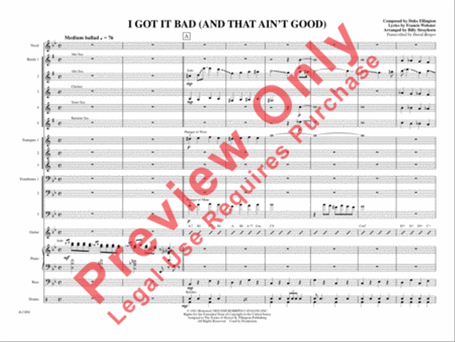 I Got It Bad I Got It Bad Jazz Ensemble scores gallery preview page 6