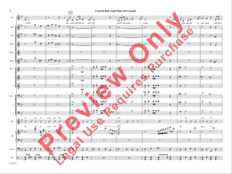 I Got It Bad I Got It Bad Jazz Ensemble scores gallery preview page 9