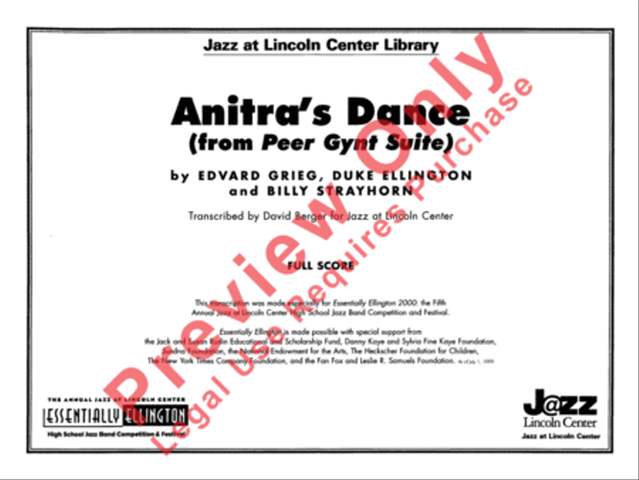 Anitra's Dance (from Peer Gynt Suite) Jazz Ensemble scores gallery preview page 2