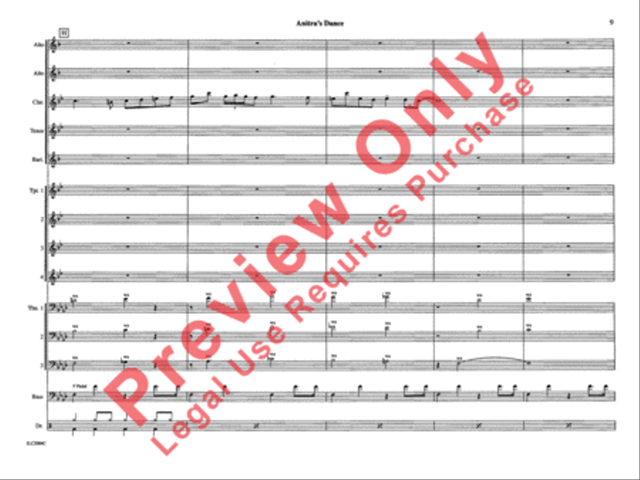 Anitra's Dance (from Peer Gynt Suite) Jazz Ensemble scores gallery preview page 16