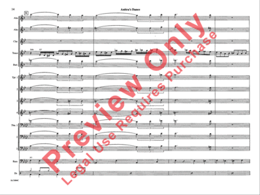 Anitra's Dance (from Peer Gynt Suite) Jazz Ensemble scores gallery preview page 21