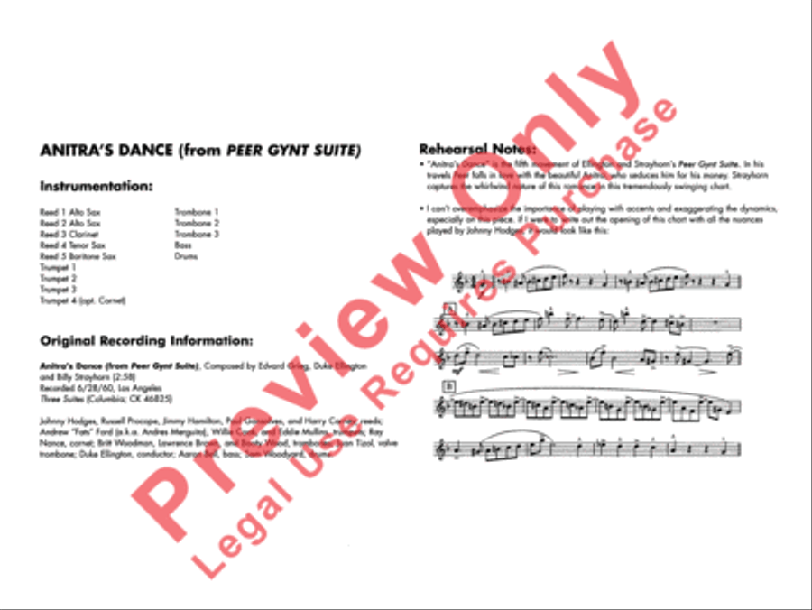 Anitra's Dance (from Peer Gynt Suite) Jazz Ensemble scores gallery preview page 5