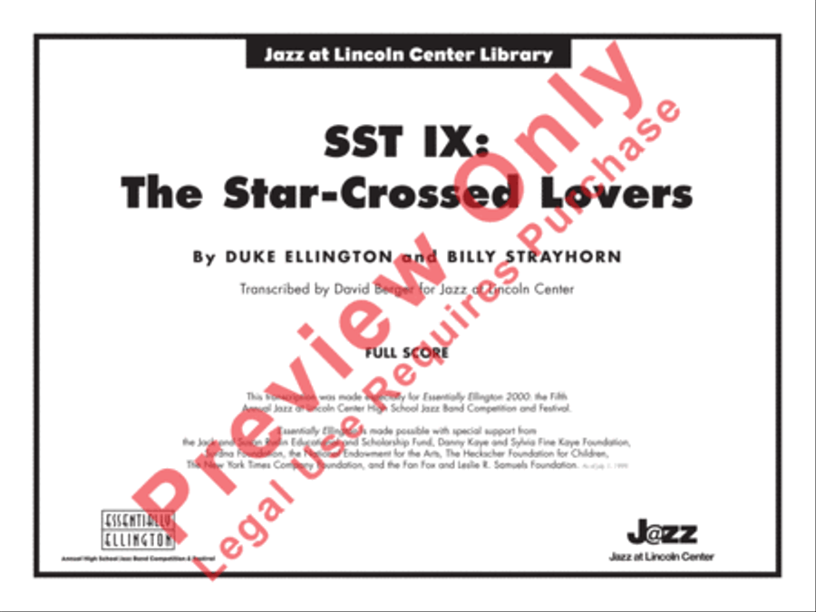 SST IX: The Star Crossed Lovers Jazz Ensemble scores gallery preview page 2