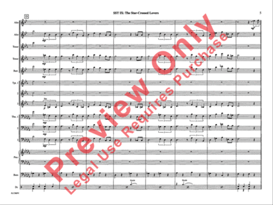 SST IX: The Star Crossed Lovers Jazz Ensemble scores gallery preview page 12