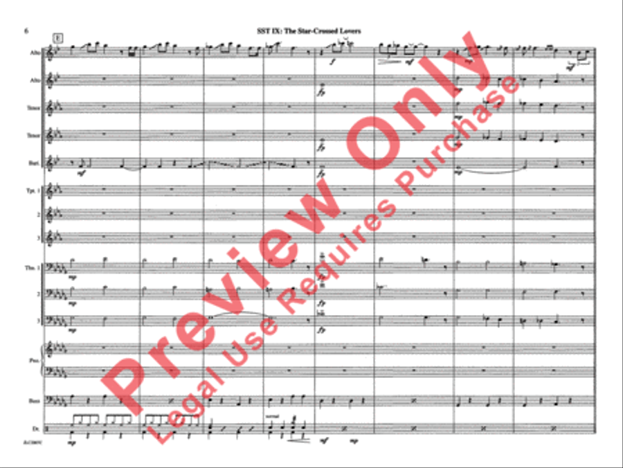 SST IX: The Star Crossed Lovers Jazz Ensemble scores gallery preview page 13