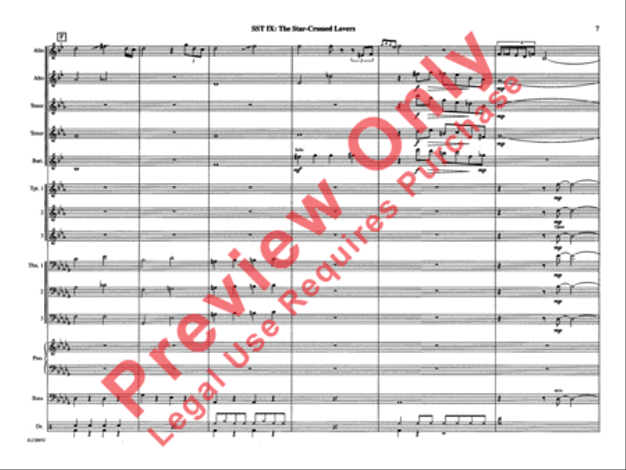 SST IX: The Star Crossed Lovers Jazz Ensemble scores gallery preview page 14