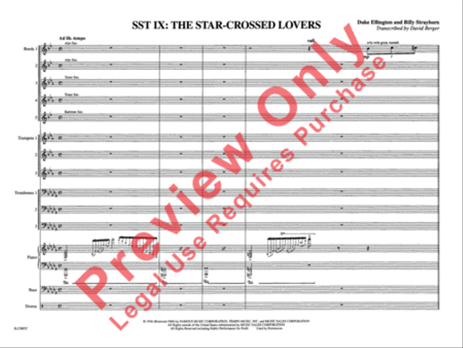 SST IX: The Star Crossed Lovers Jazz Ensemble scores gallery preview page 8