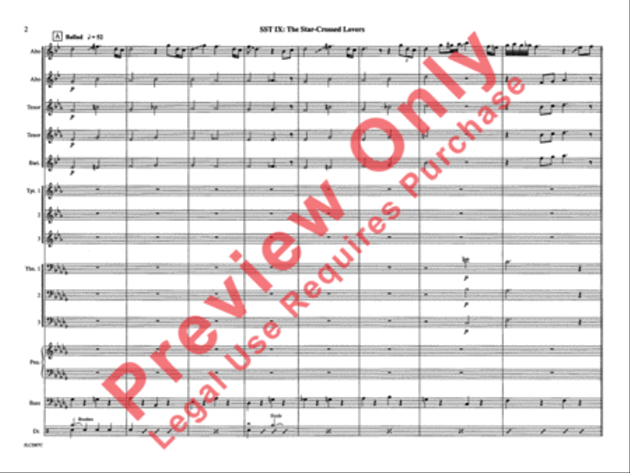 SST IX: The Star Crossed Lovers Jazz Ensemble scores gallery preview page 9