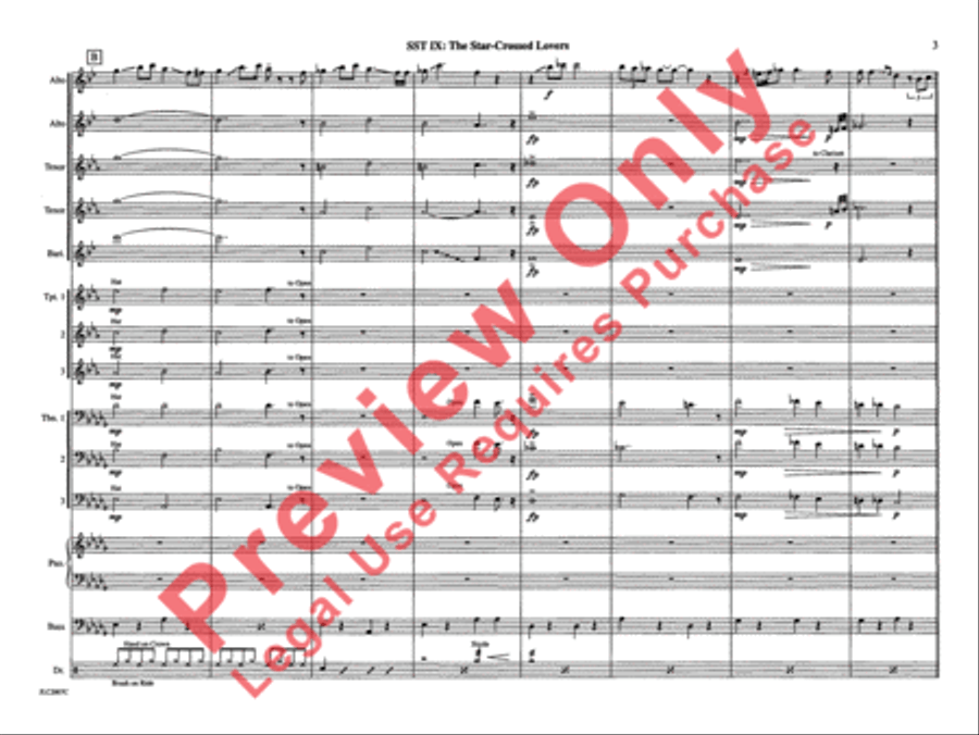 SST IX: The Star Crossed Lovers Jazz Ensemble scores gallery preview page 10