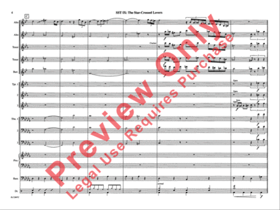 SST IX: The Star Crossed Lovers Jazz Ensemble scores gallery preview page 11