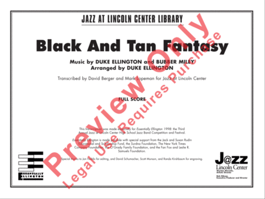Black and Tan Fantasy Black and Tan Fantasy Jazz Ensemble scores gallery preview page 2