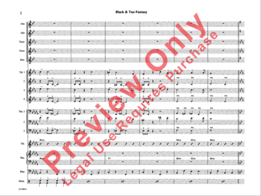 Black and Tan Fantasy Black and Tan Fantasy Jazz Ensemble scores gallery preview page 7