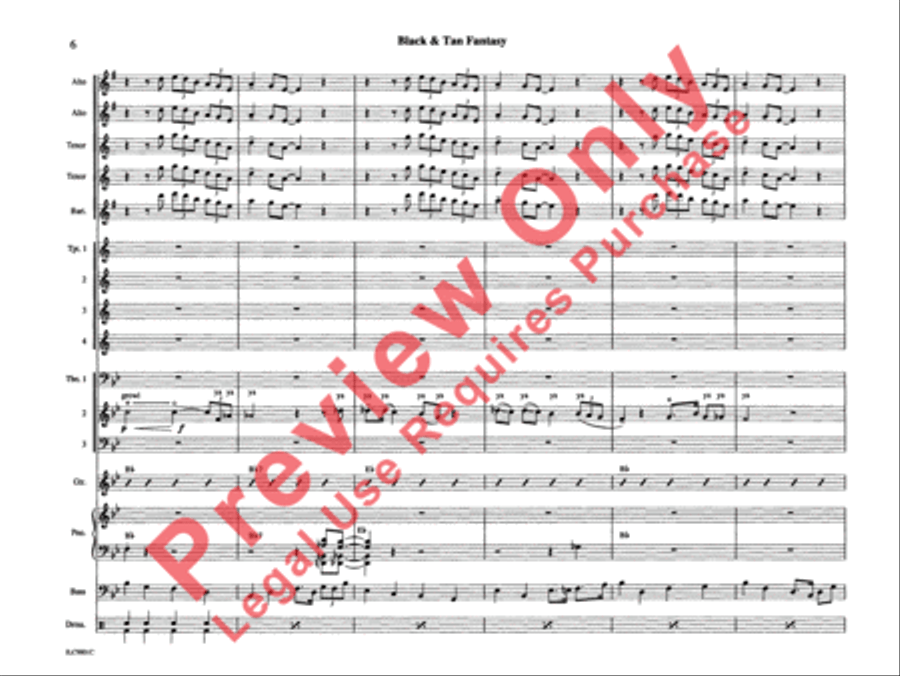 Black and Tan Fantasy Black and Tan Fantasy Jazz Ensemble scores gallery preview page 11