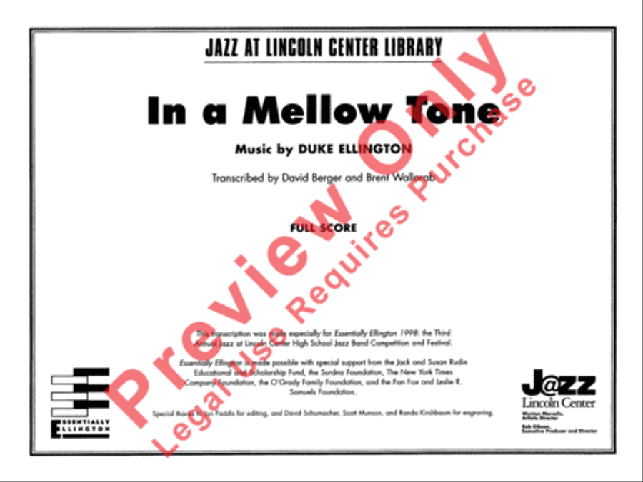 In a Mellow Tone In a Mellow Tone Jazz Ensemble scores gallery preview page 2