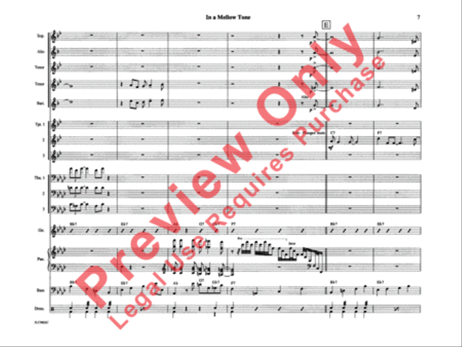 In a Mellow Tone In a Mellow Tone Jazz Ensemble scores gallery preview page 12