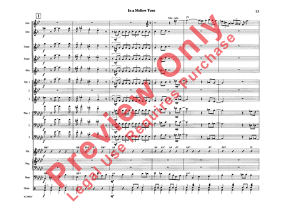 In a Mellow Tone In a Mellow Tone Jazz Ensemble scores gallery preview page 18