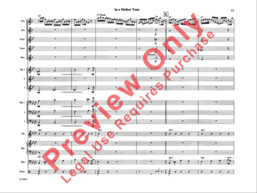In a Mellow Tone In a Mellow Tone Jazz Ensemble scores gallery preview page 20