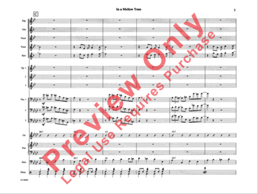In a Mellow Tone In a Mellow Tone Jazz Ensemble scores gallery preview page 10