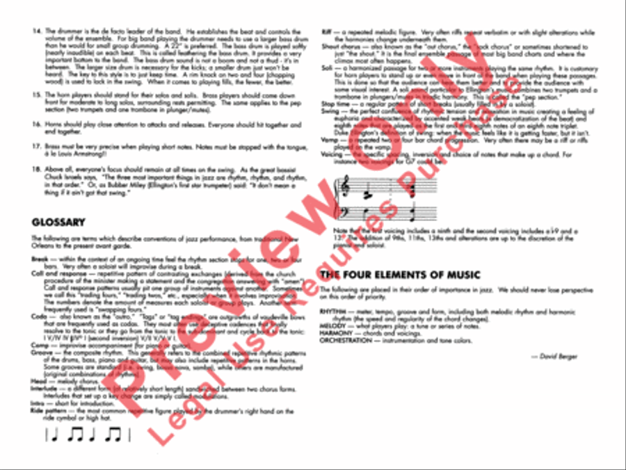 In a Mellow Tone In a Mellow Tone Jazz Ensemble scores gallery preview page 4