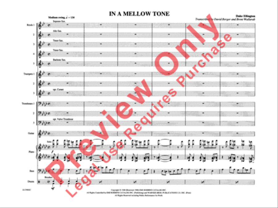 In a Mellow Tone In a Mellow Tone Jazz Ensemble scores gallery preview page 6