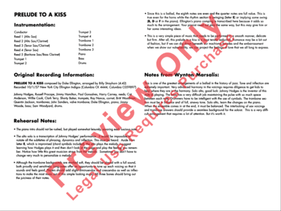 Prelude to a Kiss Prelude to a Kiss Jazz Ensemble scores gallery preview page 5