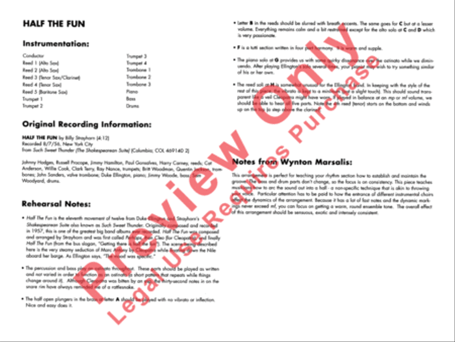 Half the Fun Half the Fun Jazz Ensemble scores gallery preview page 5