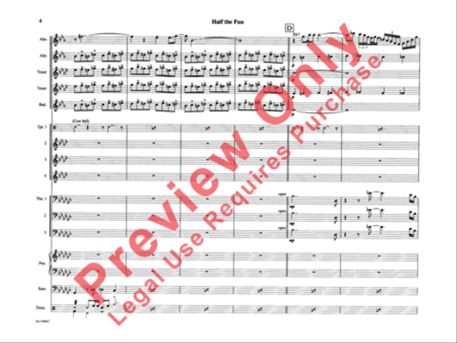 Half the Fun Half the Fun Jazz Ensemble scores gallery preview page 9