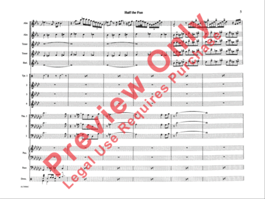 Half the Fun Half the Fun Jazz Ensemble scores gallery preview page 10
