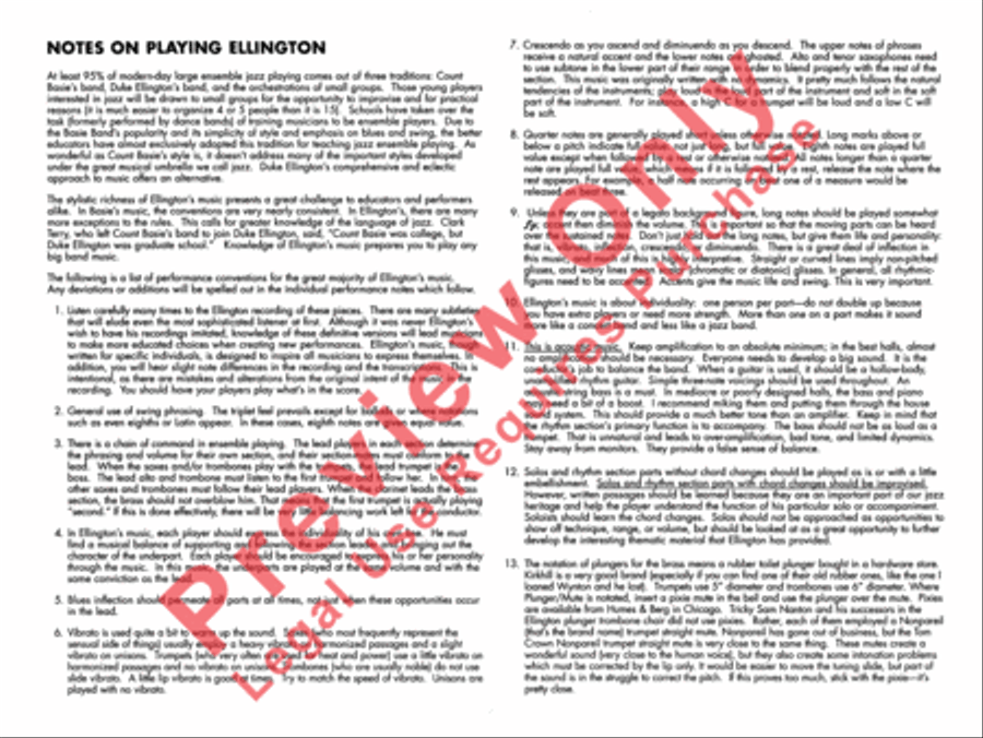 Portrait of Louis Armstrong Jazz Ensemble scores gallery preview page 3