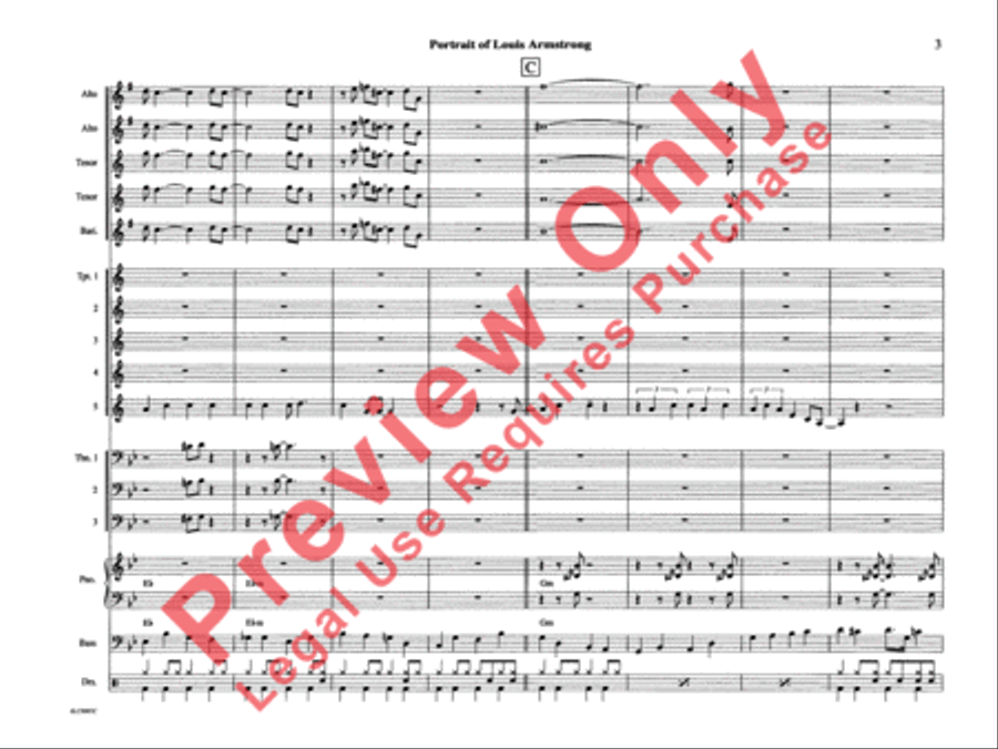Portrait of Louis Armstrong Jazz Ensemble scores gallery preview page 8