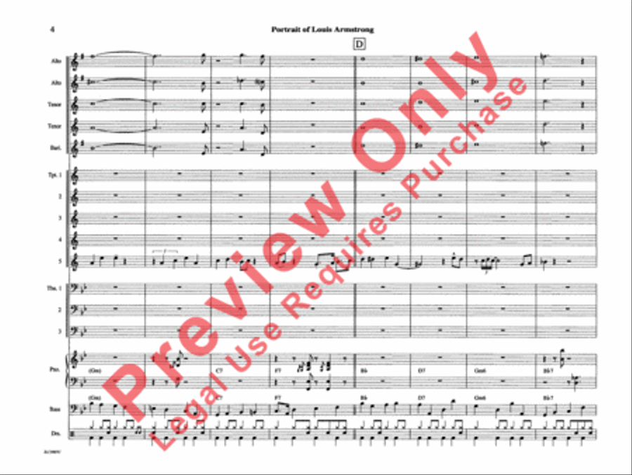 Portrait of Louis Armstrong Jazz Ensemble scores gallery preview page 9