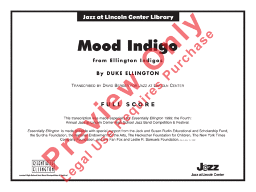 Mood Indigo Mood Indigo Jazz Ensemble scores gallery preview page 2