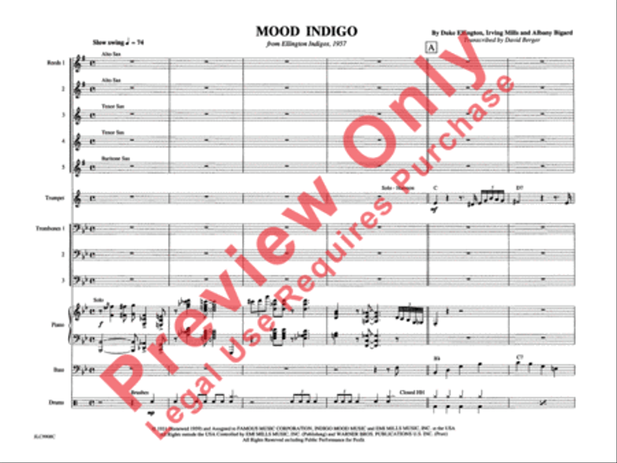 Mood Indigo Mood Indigo Jazz Ensemble scores gallery preview page 6