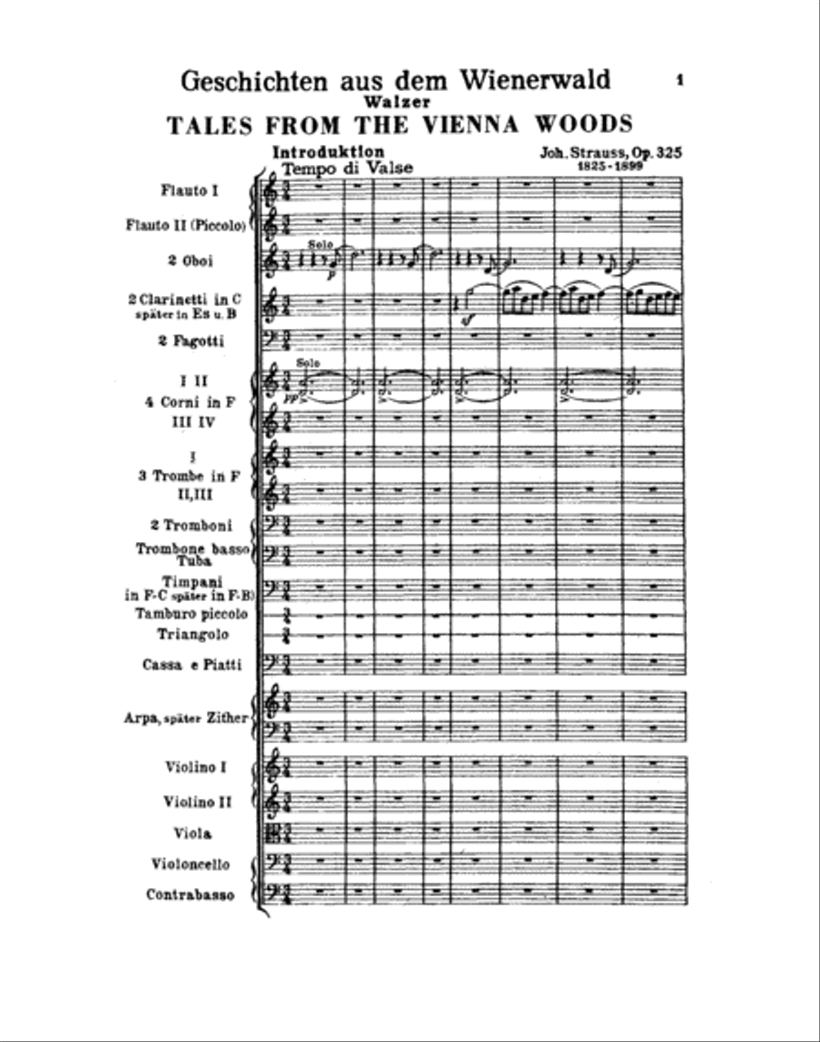 Tales from the Vienna Woods, Op. 325 Full Orchestra scores gallery preview page 4